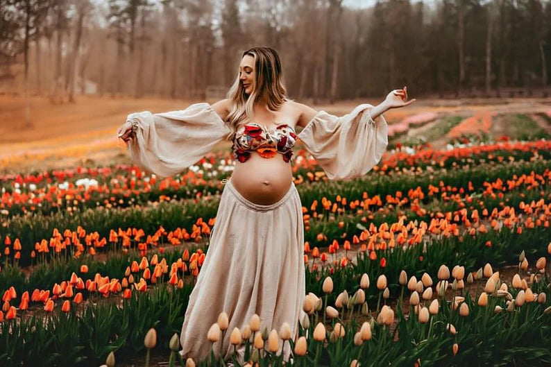 Aura Two-Piece Maternity Photoshoot Dresses