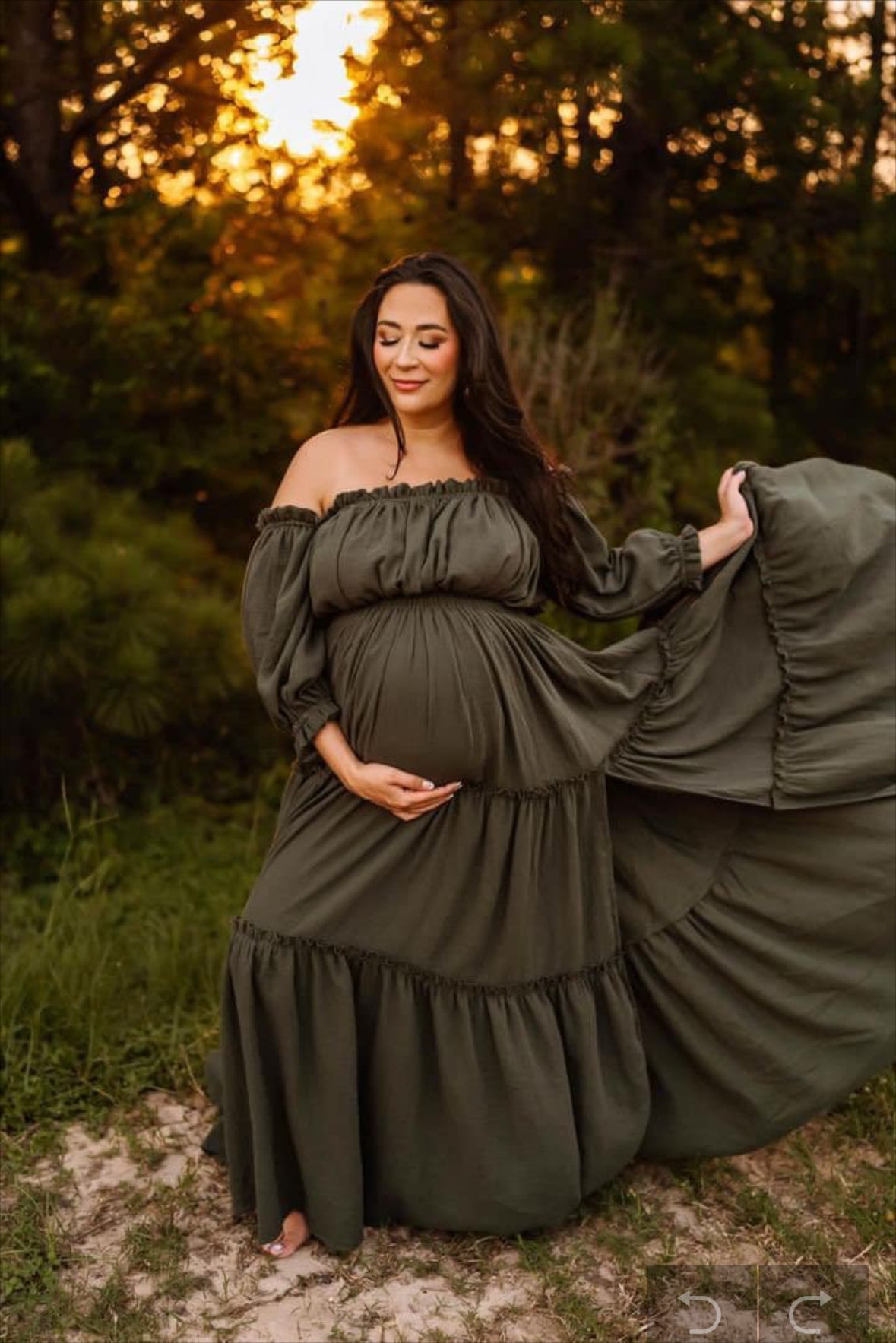 Colette Maternity Gauze Unique Boho Dresses L-XXL / Black Colette Maternity Gauze Unique Boho Dresses L-XXL / Black