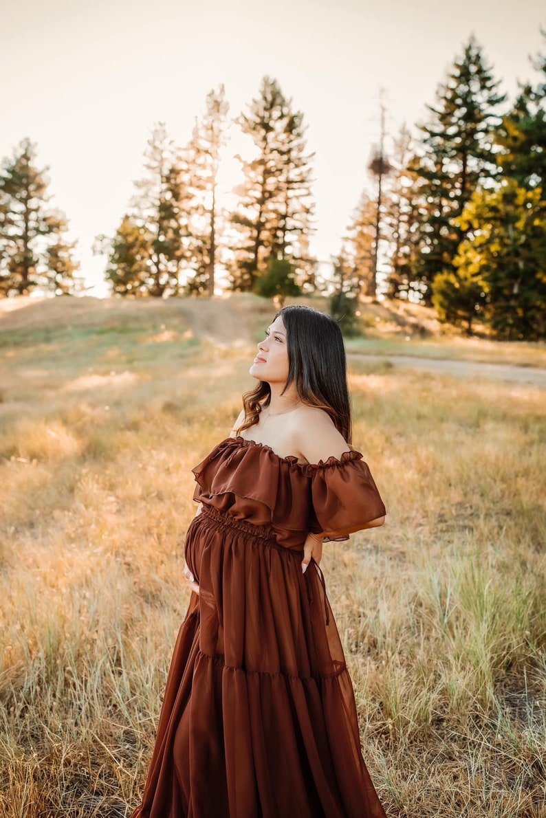 Ella Muslin Maternity Two-Piece Boho Photoshoot dresses