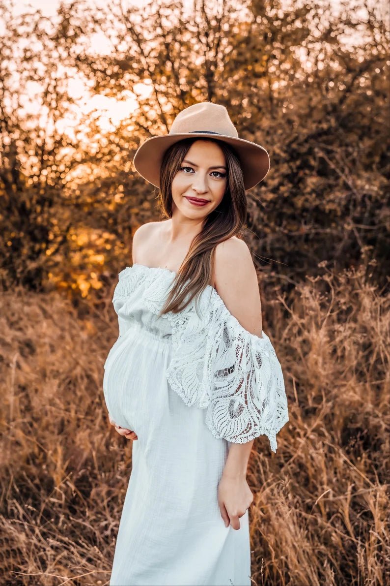 Agnes Lace and Double Gauze Maternity Unique Boho Dresses M-XL Agnes Lace and Double Gauze Maternity Unique Boho Dresses M-XL