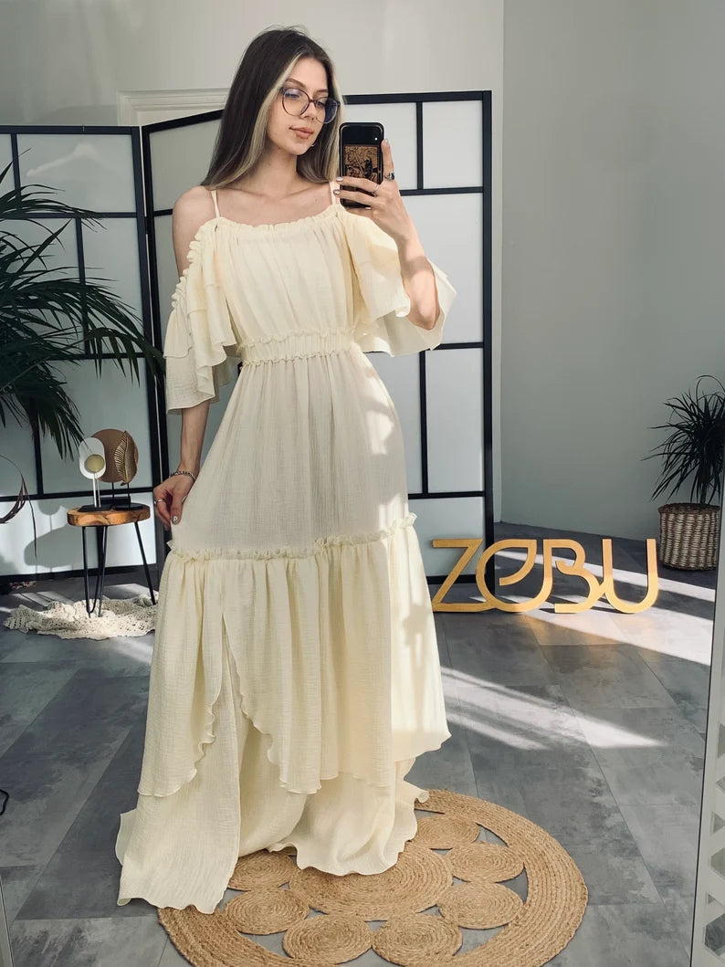 Denissa Maternity Unique Boho Dresses