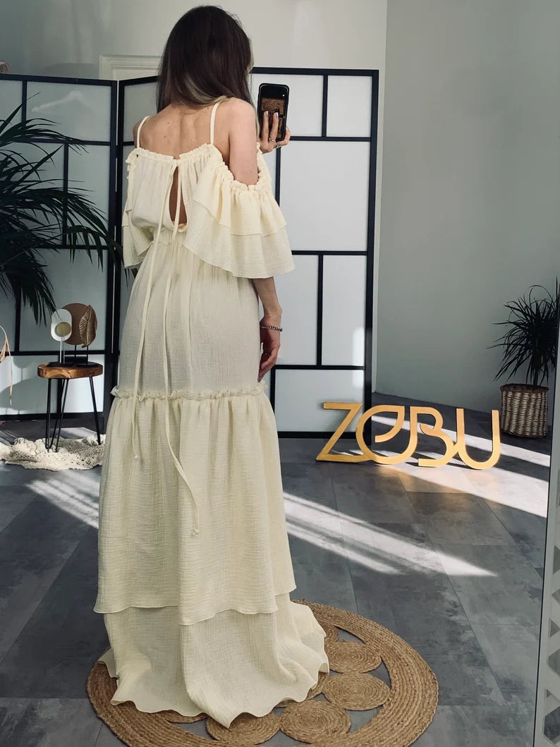 Denissa Maternity Unique Boho Dresses