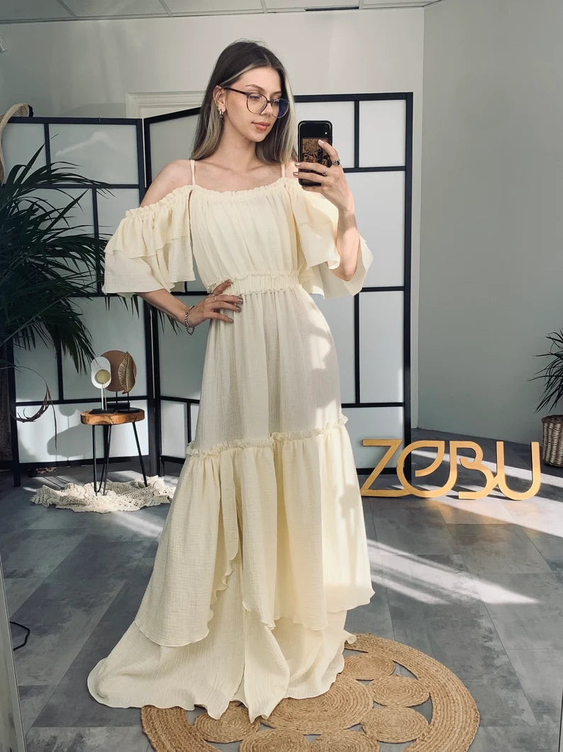Denissa Maternity Unique Boho Dresses