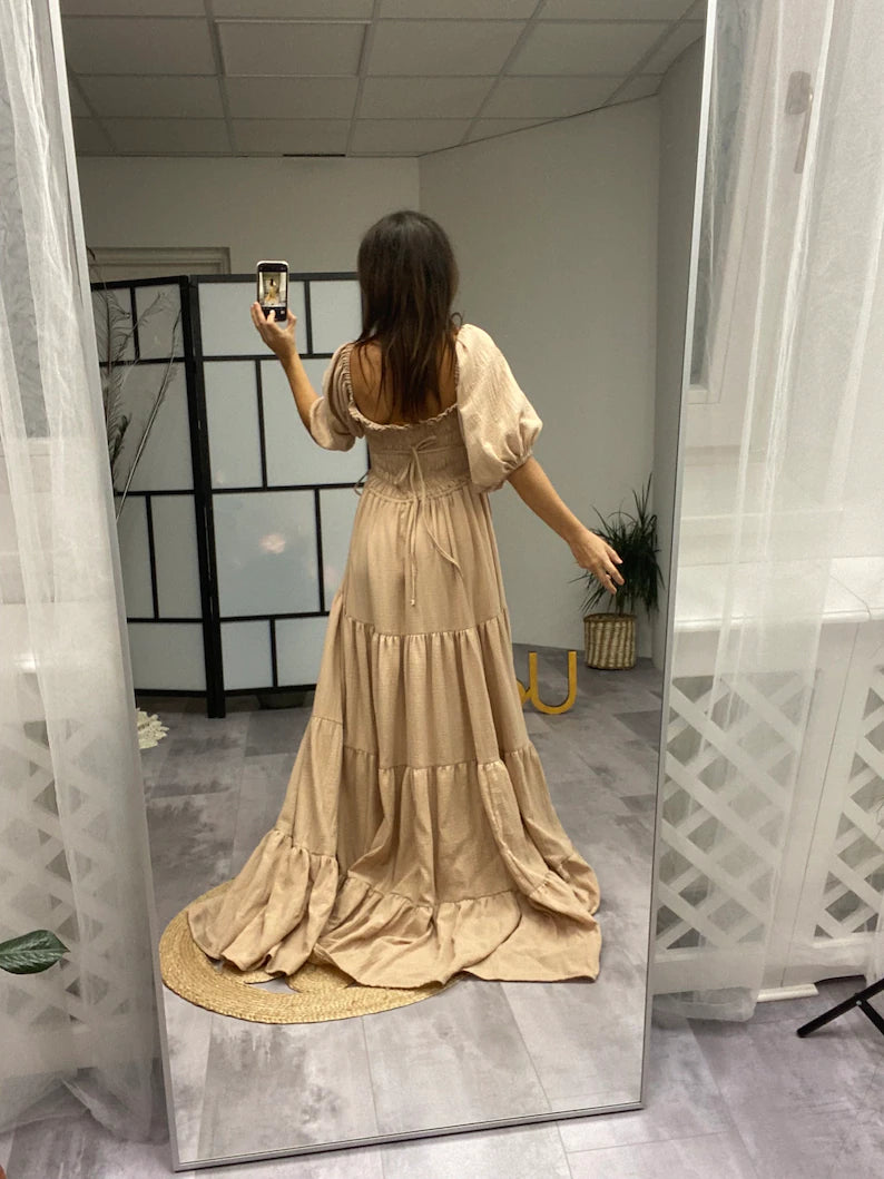 Set of Chloe and new Fantasy Unique Boho Maternity Dresses for Photoshoot