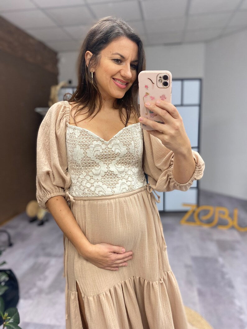 Set of Chloe and new Fantasy Unique Boho Maternity Dresses for Photoshoot