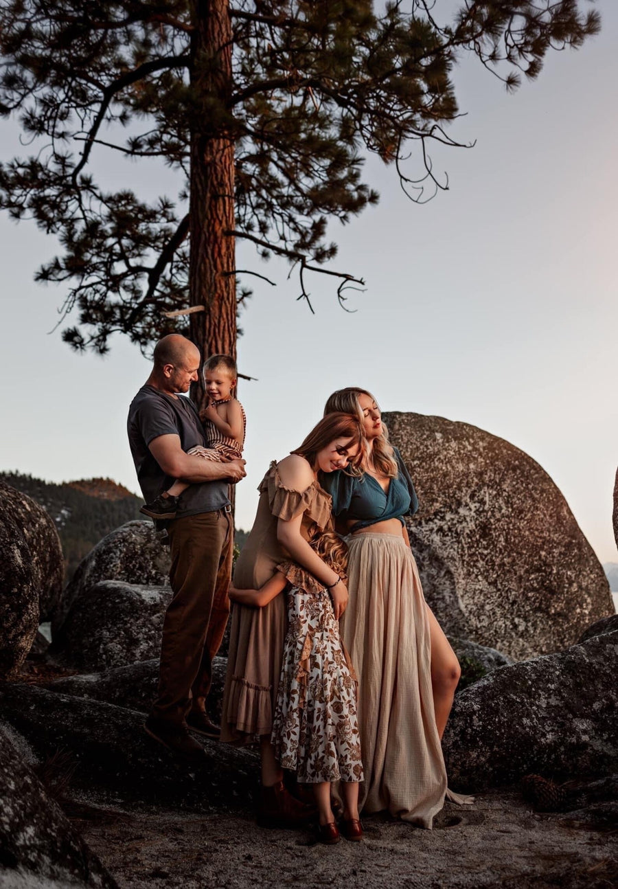 Gloria Gauze Maternity Dress for Family Photoshoot