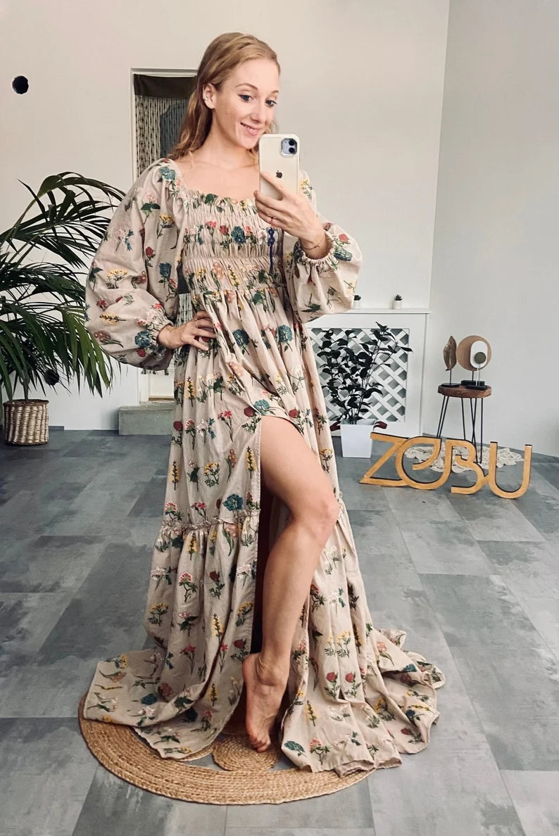 Lara Floral Maternity Unique Boho Dresses