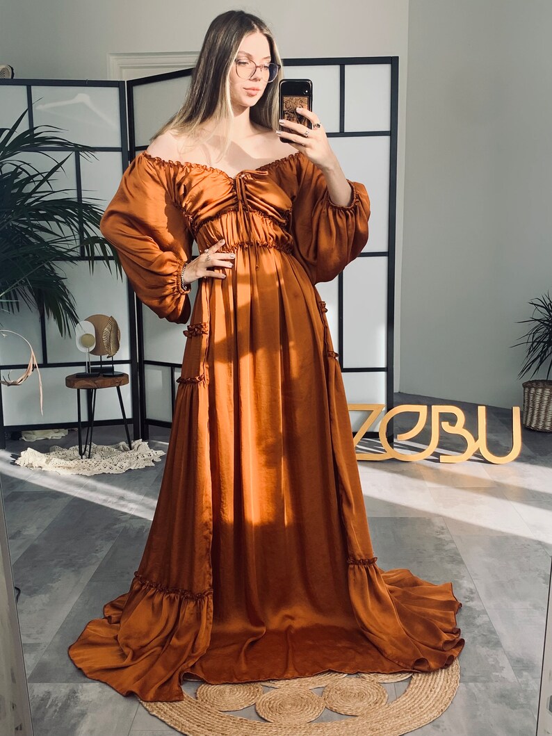 Lauren Maternity Silk Unique Boho Dresses