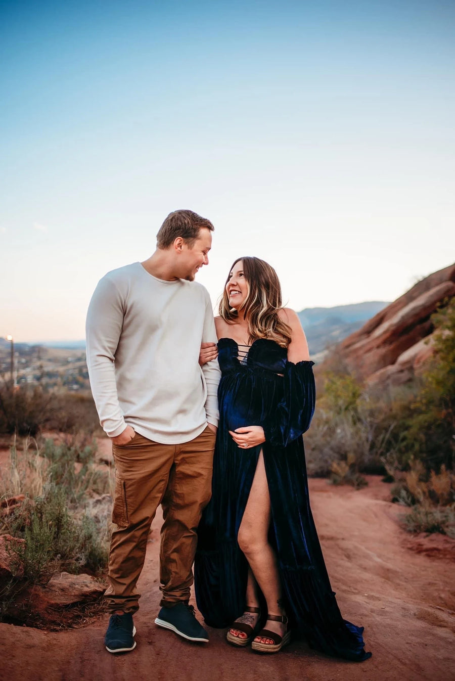 Nova Maternity Velvet Unique Boho Dresses