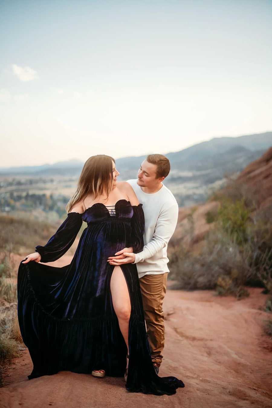 Nova Maternity Velvet Unique Boho Dresses