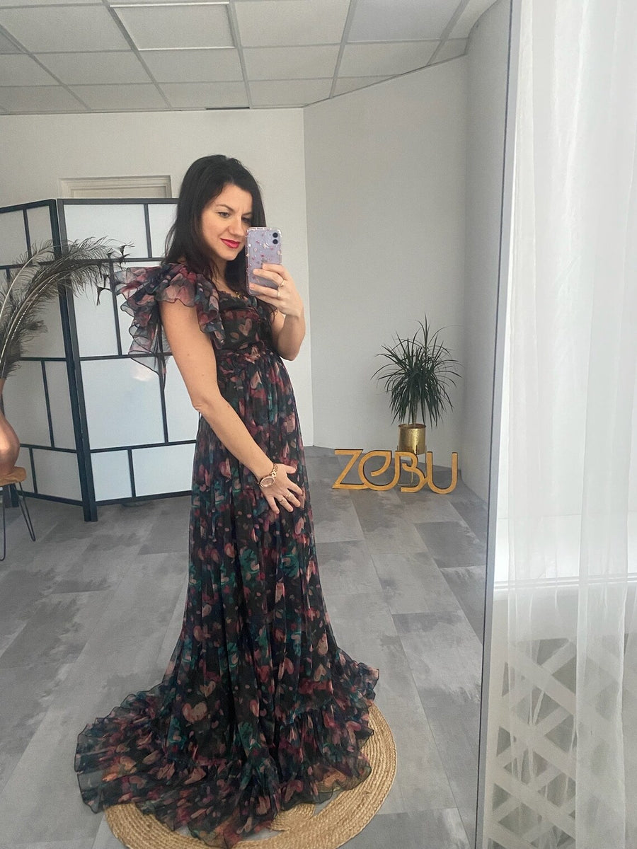 Venice Tulle Maternity Two-Piece Boho  Photoshoot dresses