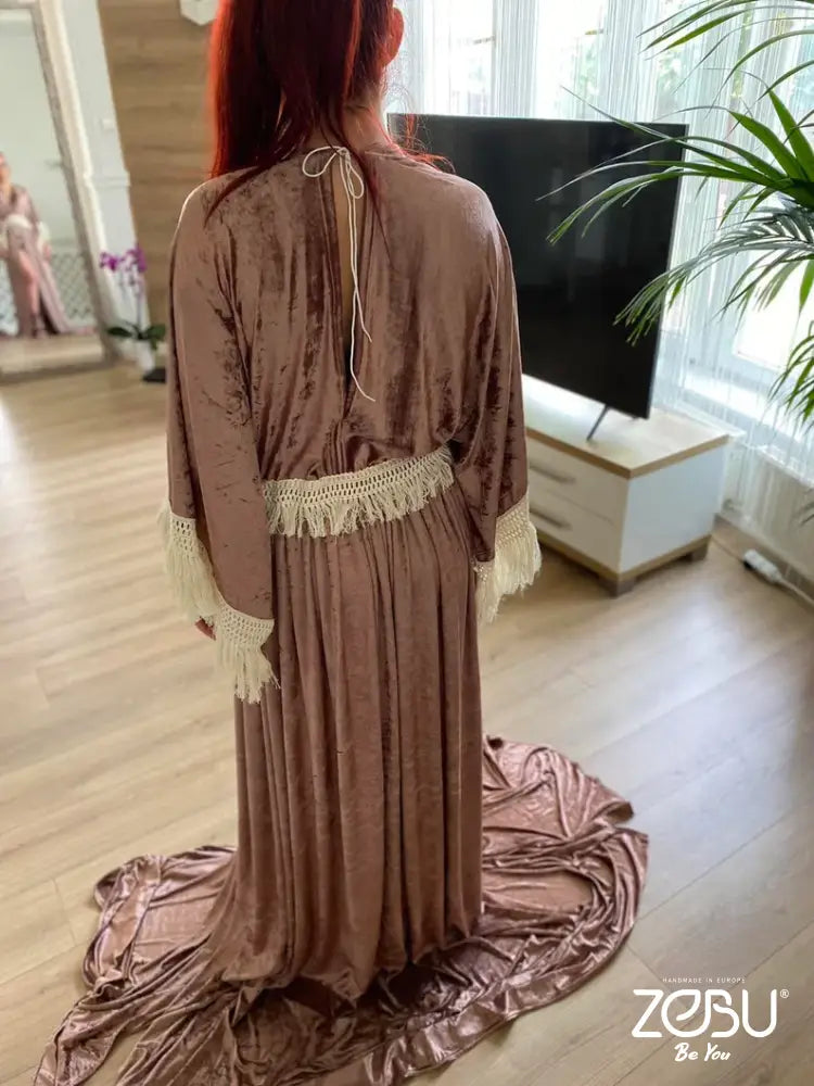 Alannah Maternity Velvet Unique Boho Dresses