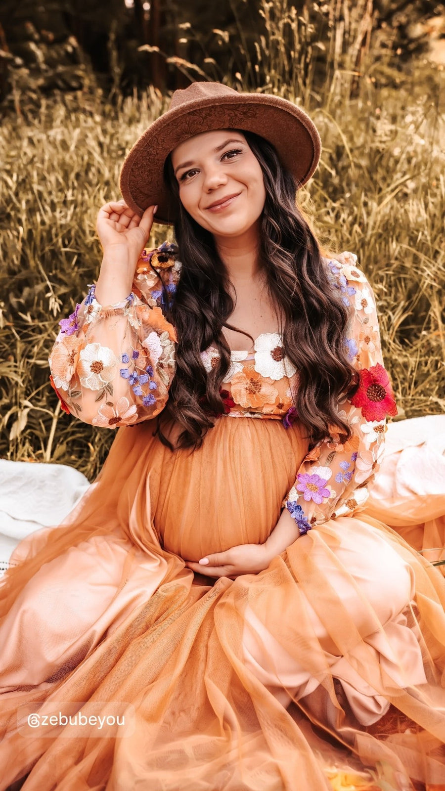 Alice Floral top and Soft Mesh Tulle Skirt Unique Maternity