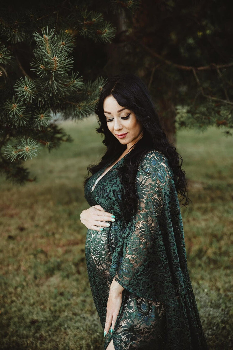 Athena Maternity Lace Unique Boho Dresses XS-M / mauve Athena Maternity Lace Unique Boho Dresses XS-M / mauve