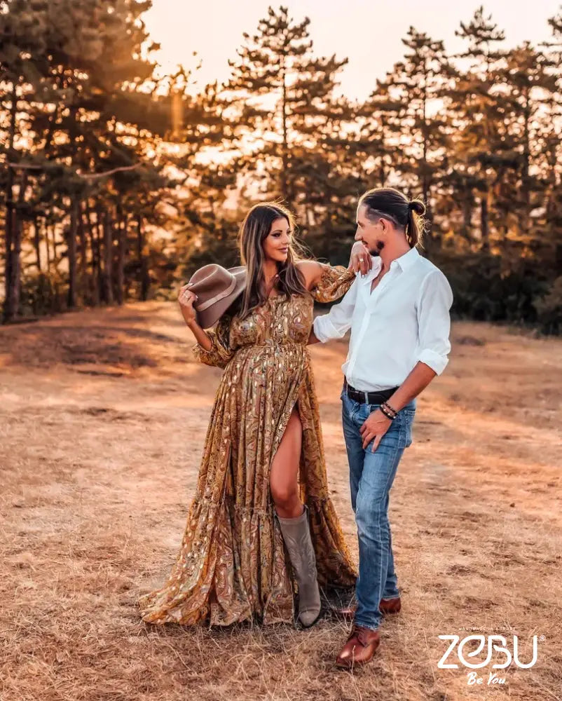 Autumn Maternity Chiffon Unique Boho Dresses