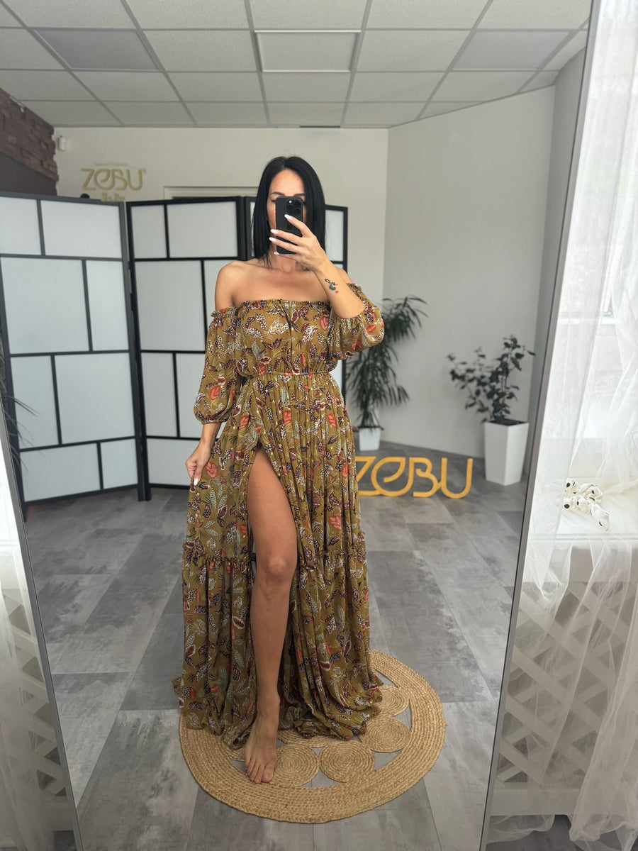 Autumn Maternity Chiffon Unique Boho Dresses - Pregnancy - maternity clothes - ZeBu Be You