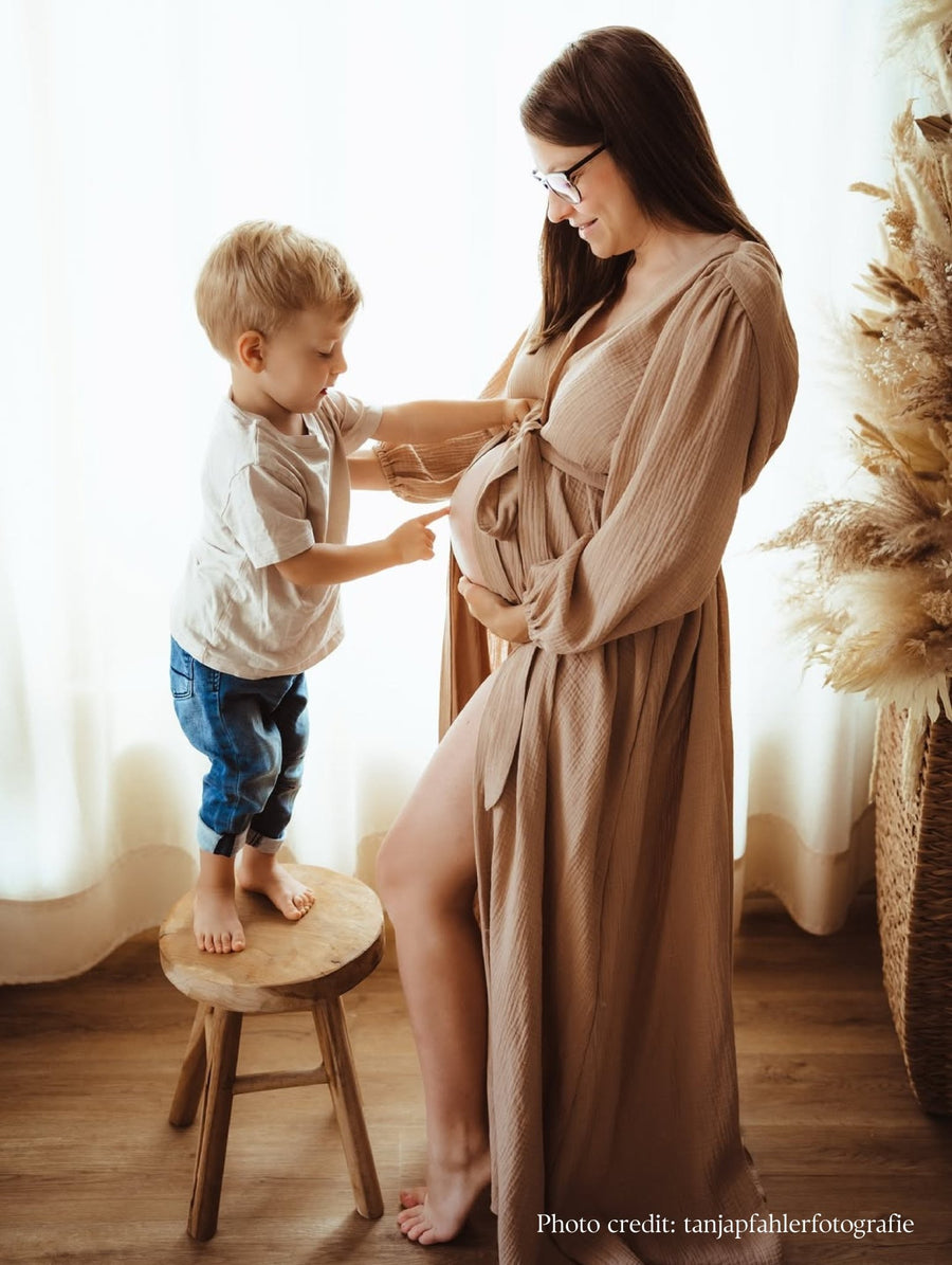 Bianca Maternity Gauze Unique Boho Dresses - Pregnancy - maternity clothes - ZeBu Be You