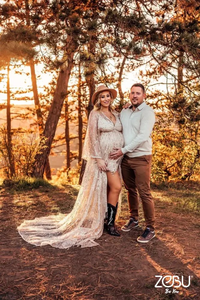 Bloom Maternity Sequin Wedding Dresses - Pregnancy - maternity clothes - ZeBu Be You