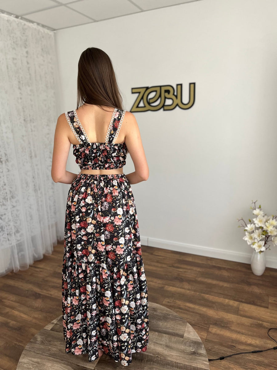 Carmen - Silk Two - Piece set for Maternity of non - Maternity Photoshoot - Pregnancy - maternity clothes - ZeBu Be You