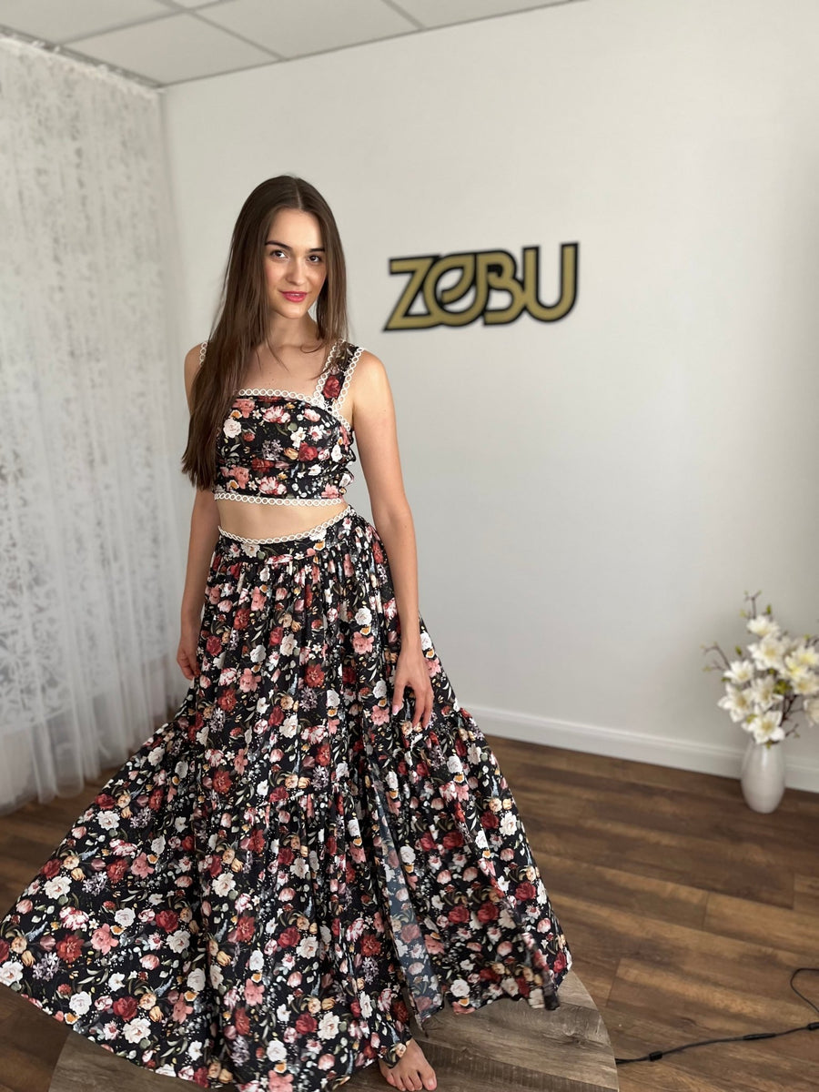 Carmen - Silk Two - Piece set for Maternity of non - Maternity Photoshoot - Pregnancy - maternity clothes - ZeBu Be You