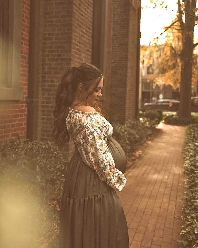 Cassandra - Maternity Silk Unique Boho Dresses - Pregnancy - maternity clothes - ZeBu Be You