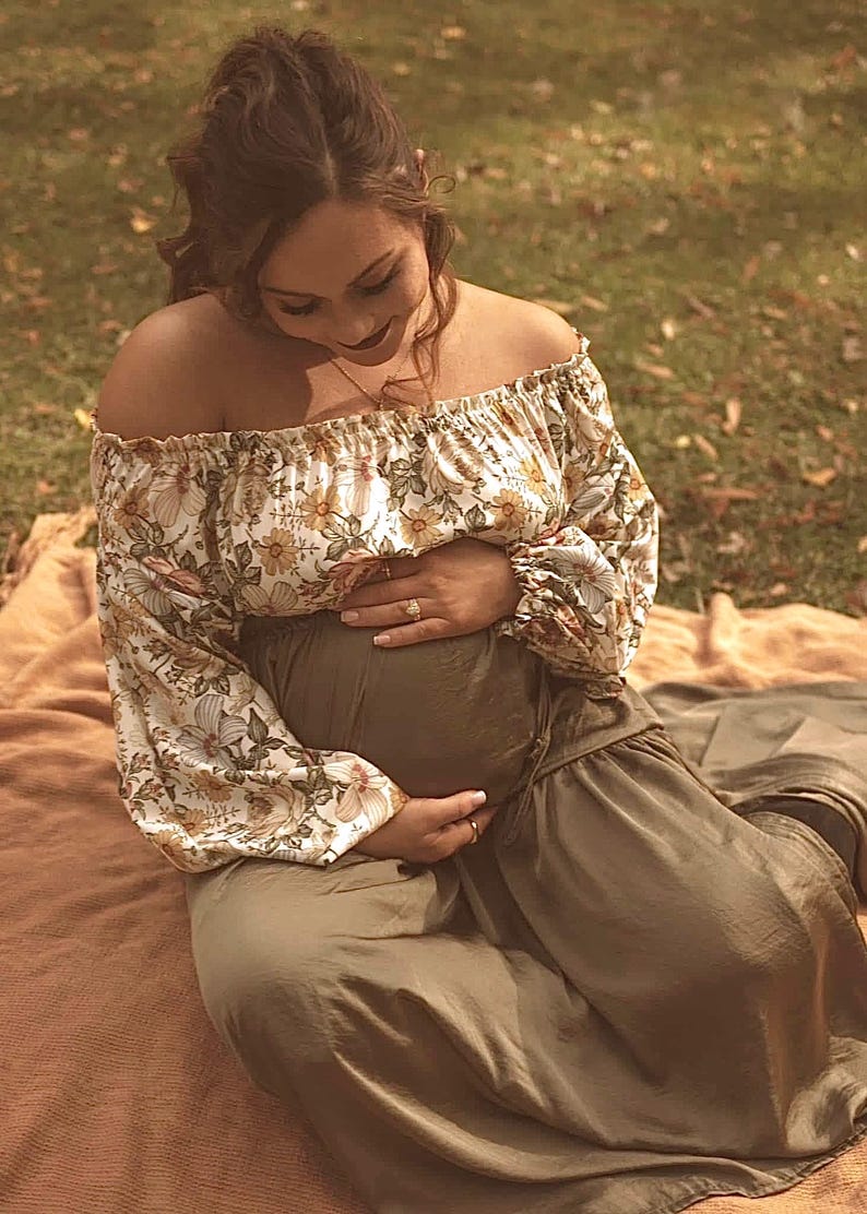 Cassandra - Maternity Silk Unique Boho Dresses - Pregnancy - maternity clothes - ZeBu Be You