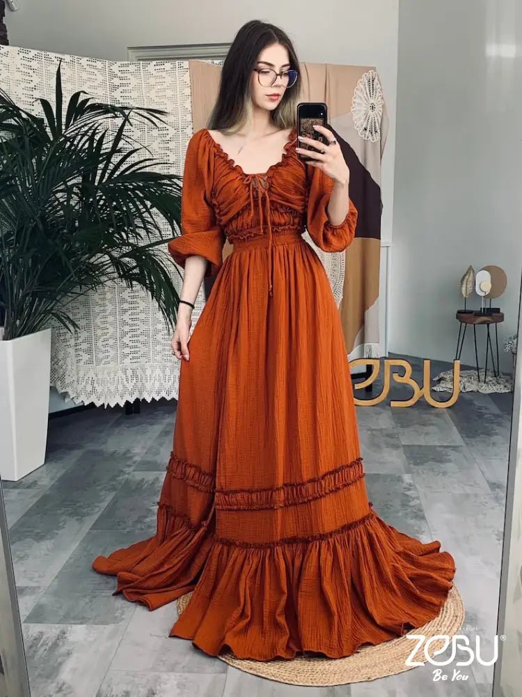 Charm Maternity Gauze Unique Boho dresses - Pregnancy - maternity clothes - ZeBu Be You