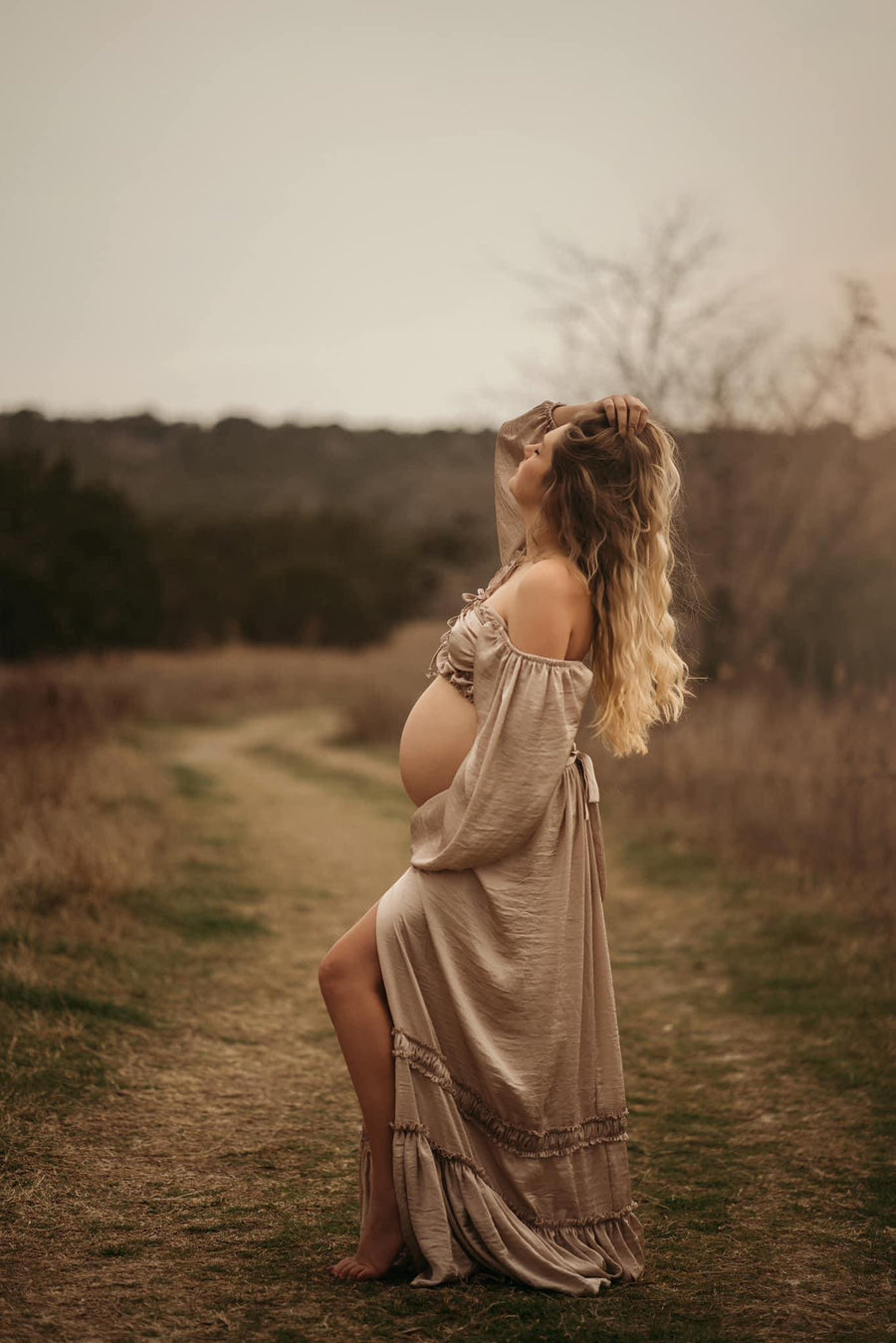 Charm Silk Maternity Dress for Photoshoot - Pregnancy - maternity clothes - ZeBu Be You