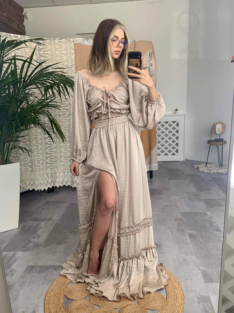 pregnant silk dress Alaska Maternity Silk Dress in Peach Blush