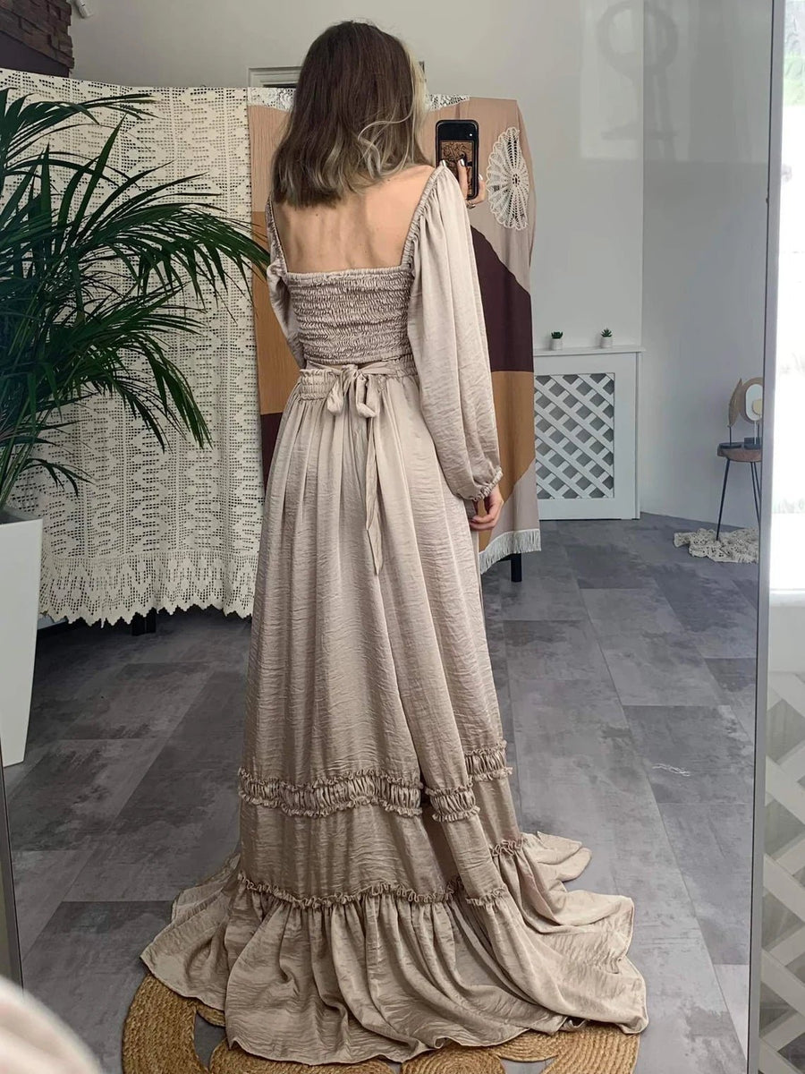 Charm Silk Maternity Dress for Photoshoot - Pregnancy - maternity clothes - ZeBu Be You
