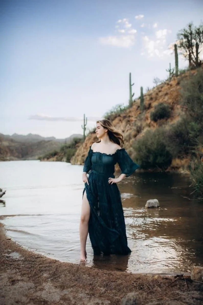 Chloe Chiffon Unique Boho Dresses - Pregnancy - maternity clothes - ZeBu Be You