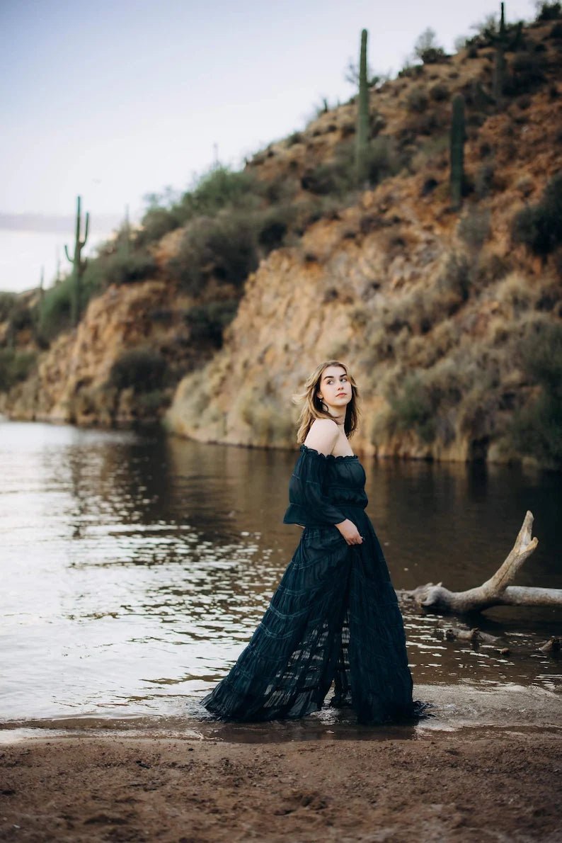 Chloe Chiffon Unique Boho Dresses - Pregnancy - maternity clothes - ZeBu Be You