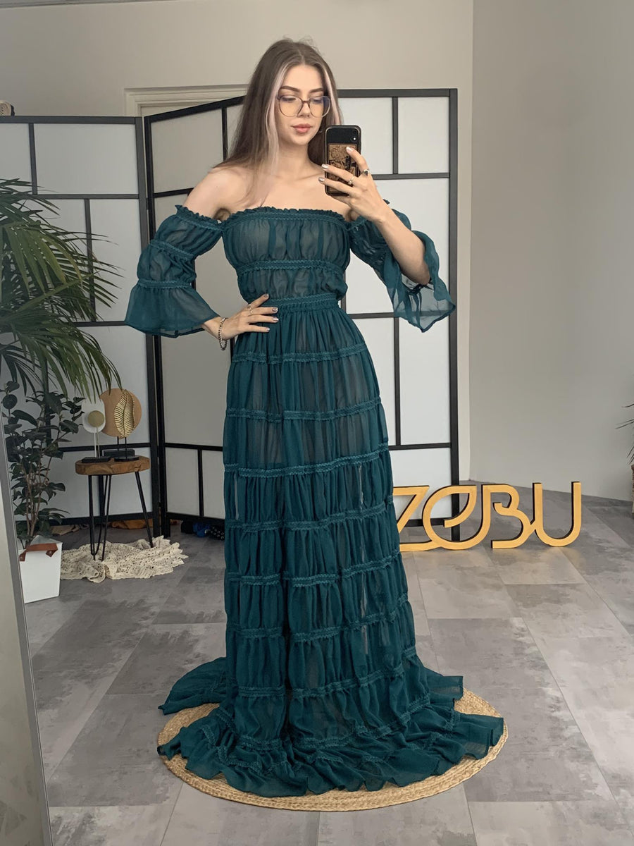 Chloe Chiffon Unique Boho Dresses - Pregnancy - maternity clothes - ZeBu Be You