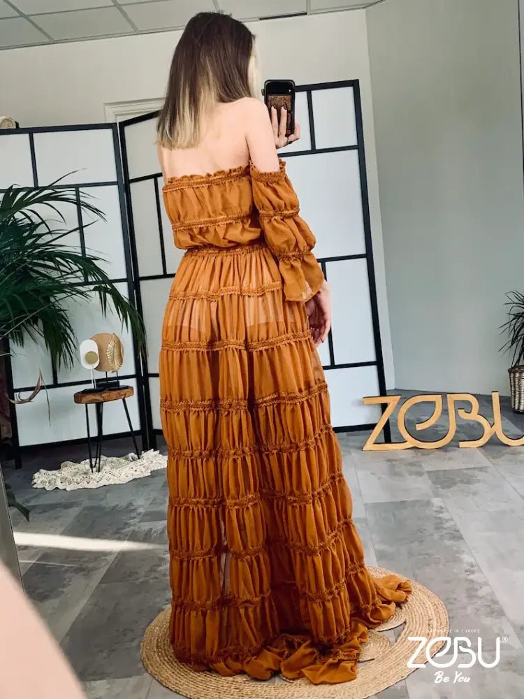 Chloe Chiffon Unique Boho Dresses - Pregnancy - maternity clothes - ZeBu Be You