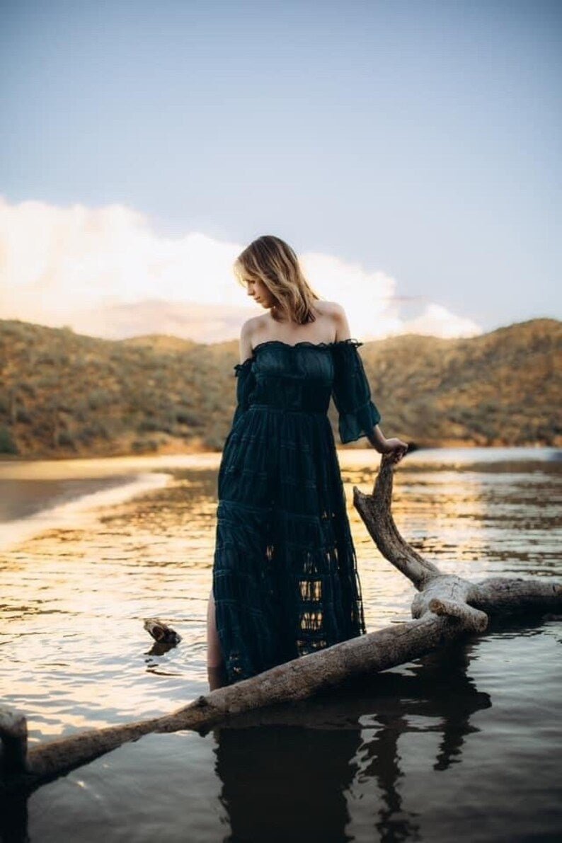 Chloe Chiffon Unique Boho Dresses - Pregnancy - maternity clothes - ZeBu Be You
