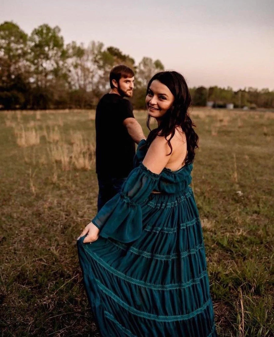 Chloe Chiffon Unique Boho Dresses - Pregnancy - maternity clothes - ZeBu Be You