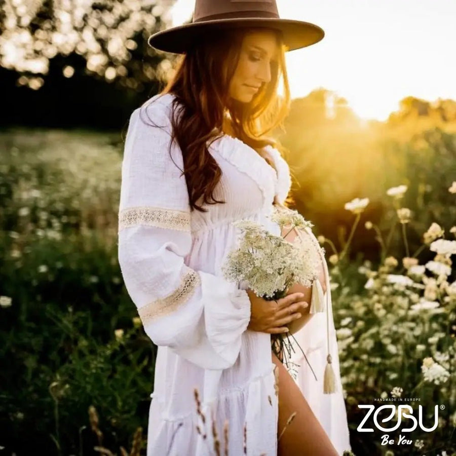 Cinderella Maternity Gauze, Lace Unique Boho Dresses - Pregnancy - maternity clothes - ZeBu Be You