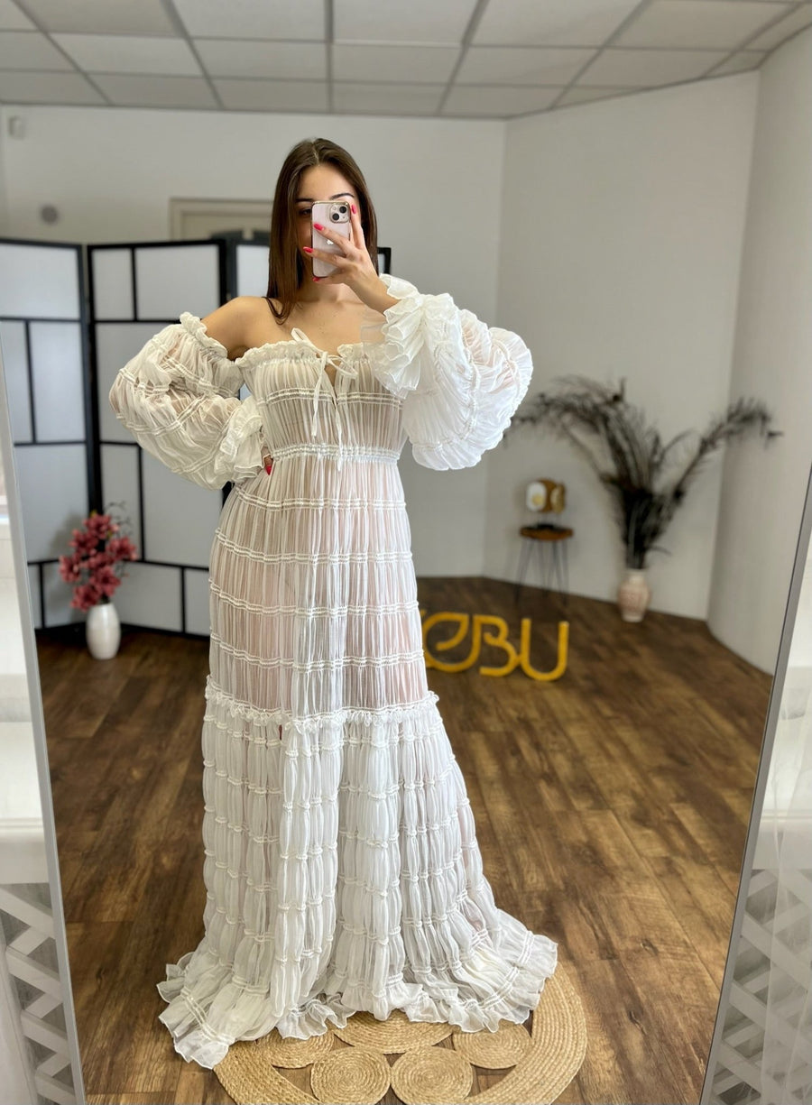 Cloudy - Maternity Soft Chiffon Unique Boho Dresses - VIP - Pregnancy - maternity clothes - ZeBu Be You