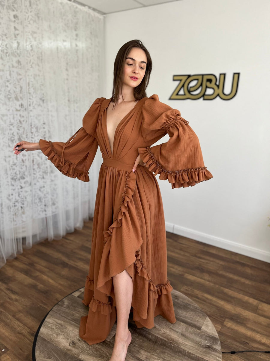 Dia - Maternity Gauze Unique Boho Dresses - Pregnancy - maternity clothes - ZeBu Be You