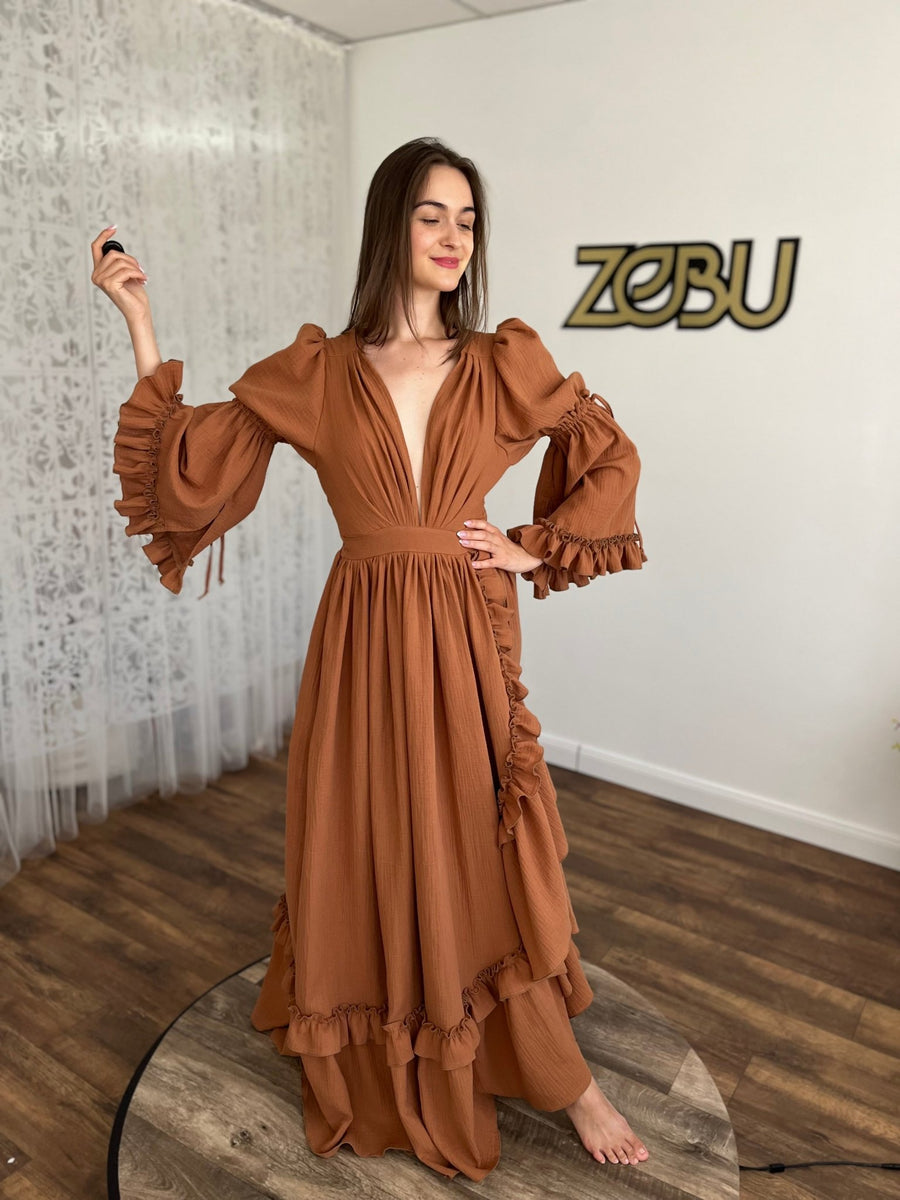 Dia - Maternity Gauze Unique Boho Dresses - Pregnancy - maternity clothes - ZeBu Be You