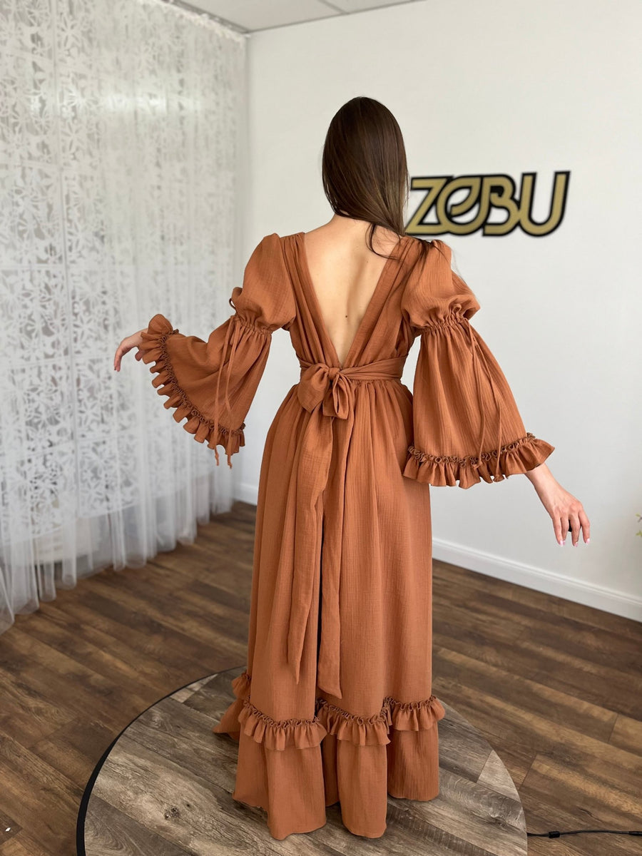 Dia - Maternity Gauze Unique Boho Dresses - Pregnancy - maternity clothes - ZeBu Be You