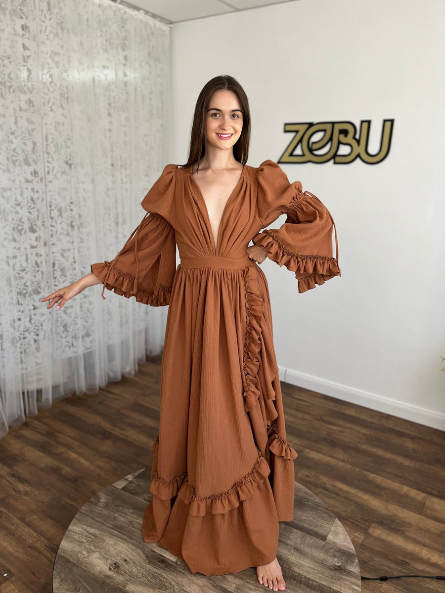 Dia - Maternity Gauze Unique Boho Dresses - Pregnancy - maternity clothes - ZeBu Be You