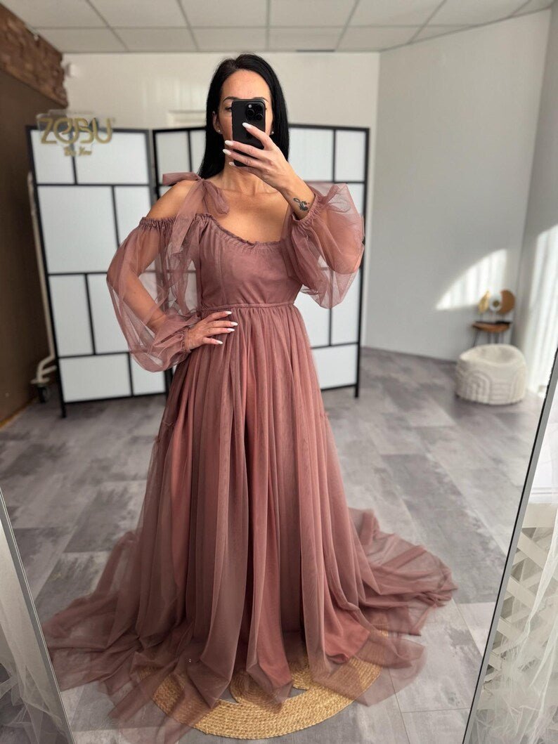Elinor - Maternity Tulle Unique Boho dresses - Pregnancy - maternity clothes - ZeBu Be You
