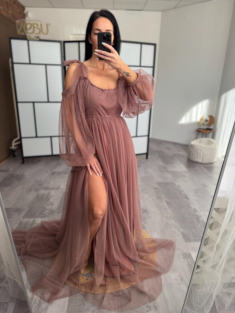Elinor - Maternity Tulle Unique Boho dresses - Pregnancy - maternity clothes - ZeBu Be You
