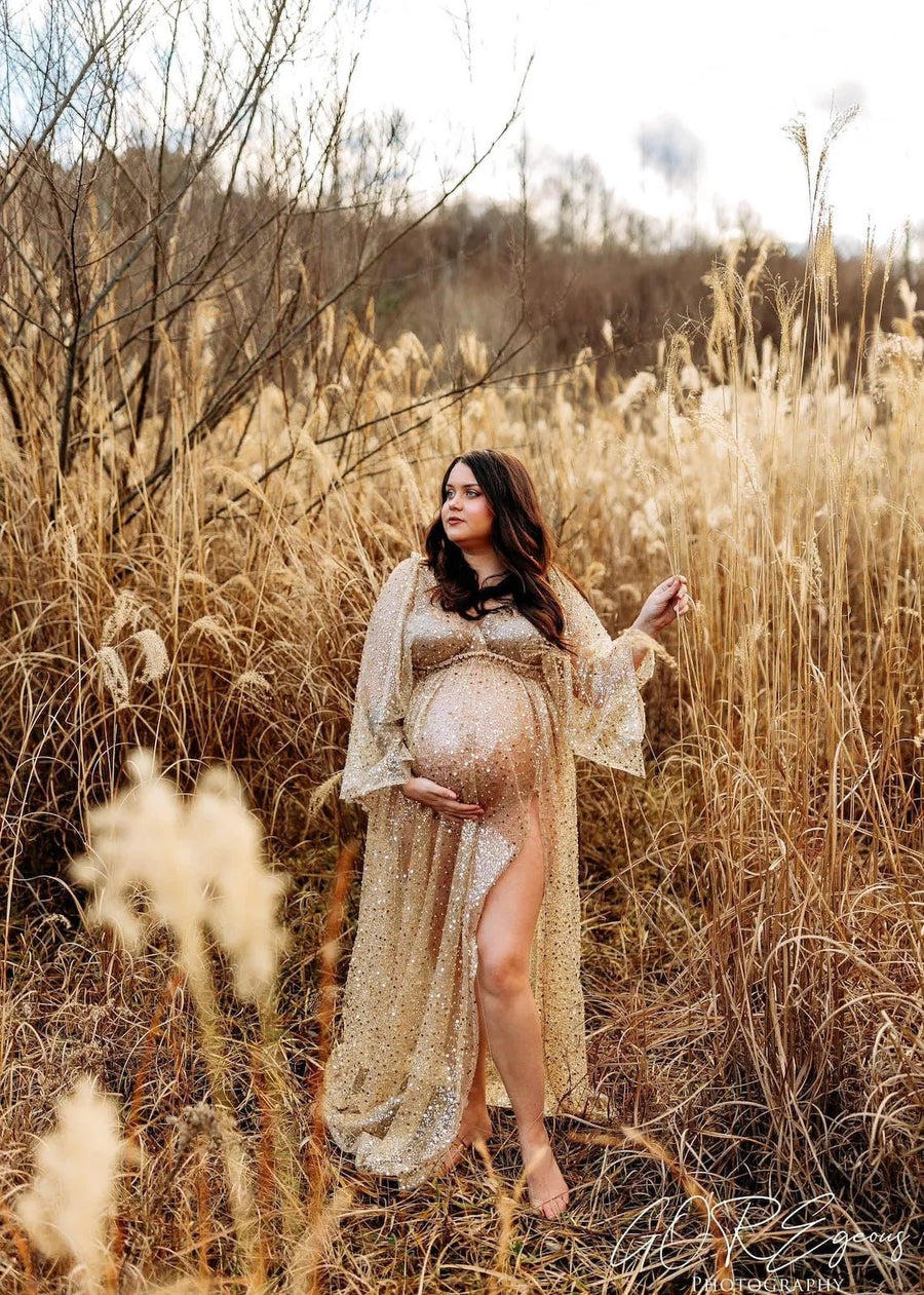 Elise Sequin Maternity Unique Boho Dresses - Pregnancy - maternity clothes - ZeBu Be You