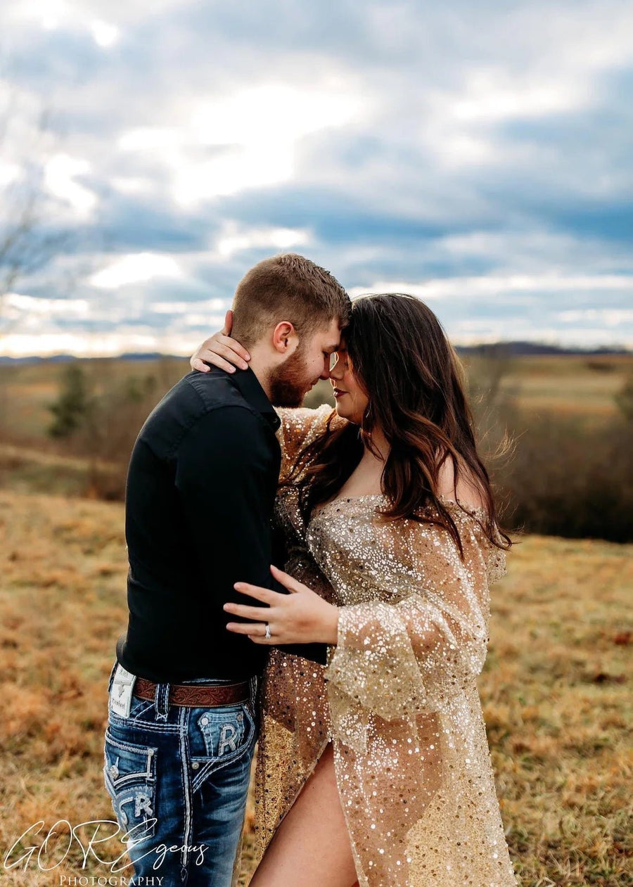 Elise Sequin Maternity Unique Boho Dresses - Pregnancy - maternity clothes - ZeBu Be You