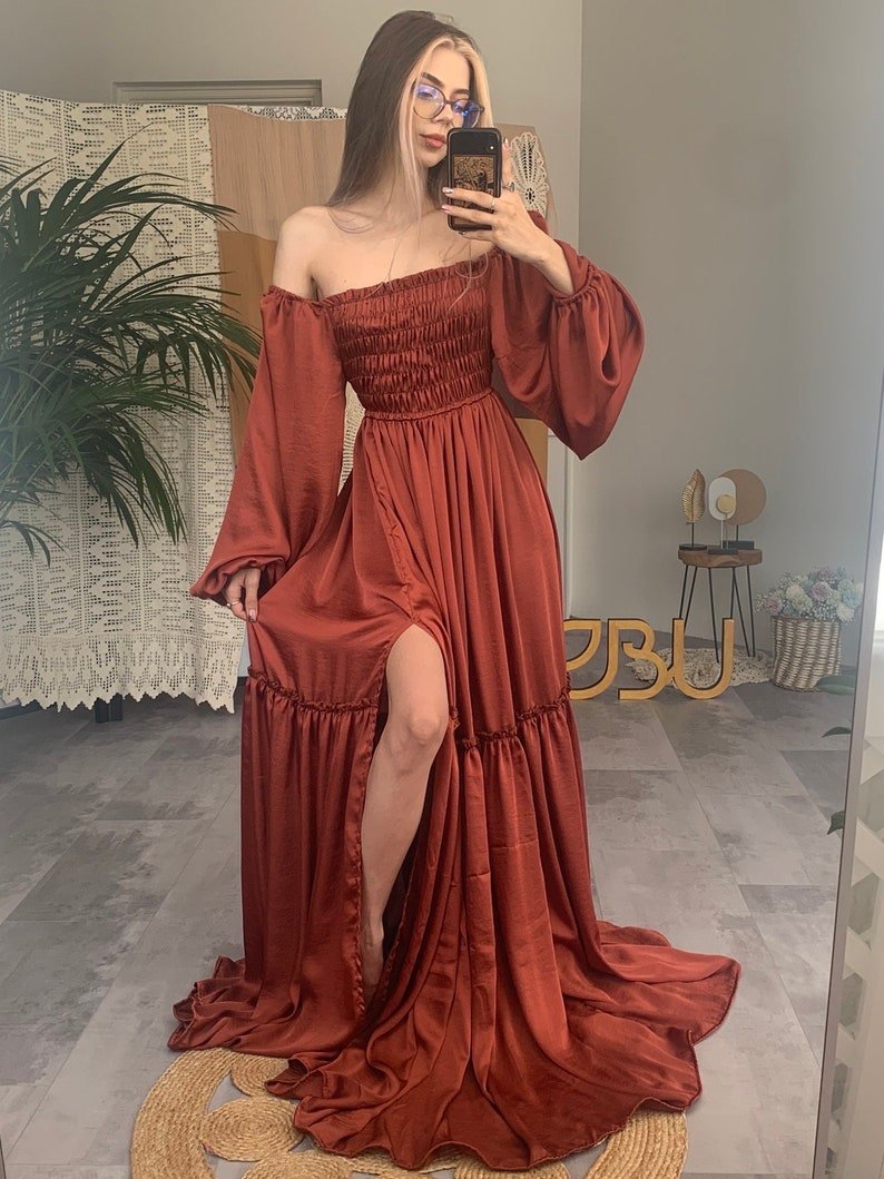 Ethereal Maternity Silk Unique Boho dresses - Pregnancy - maternity clothes - ZeBu Be You