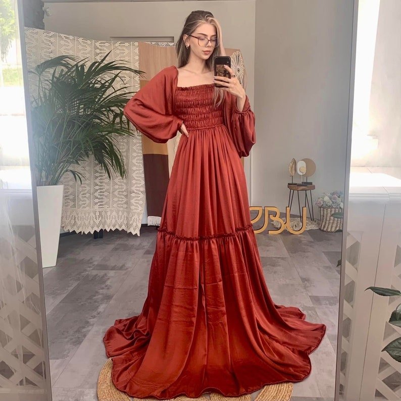 Ethereal Maternity Silk Unique Boho dresses - Pregnancy - maternity clothes - ZeBu Be You