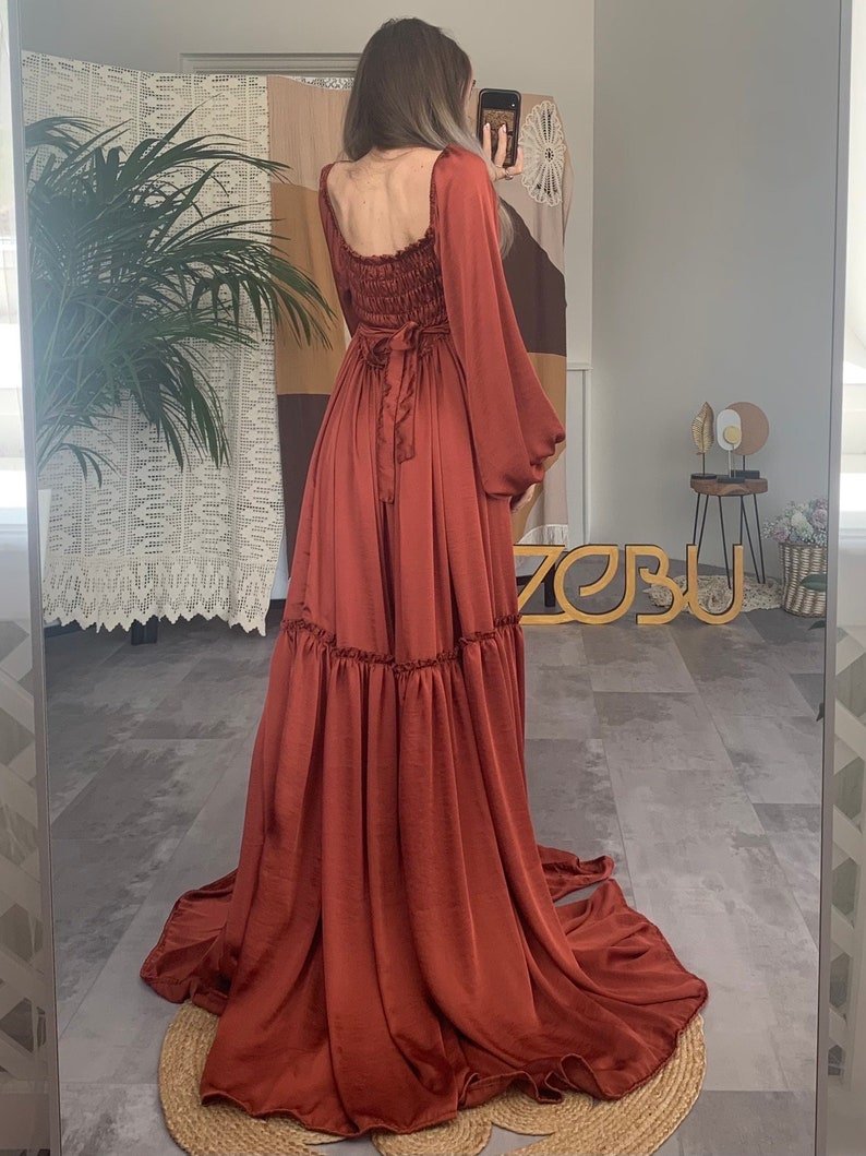 Ethereal Maternity Silk Unique Boho dresses - Pregnancy - maternity clothes - ZeBu Be You