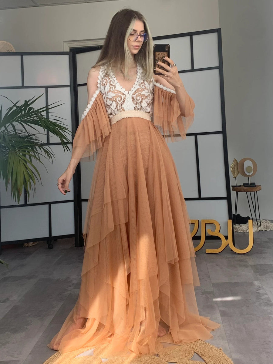 Fantasy Maternity Tulle Unique Boho dresses - Pregnancy - maternity clothes - ZeBu Be You
